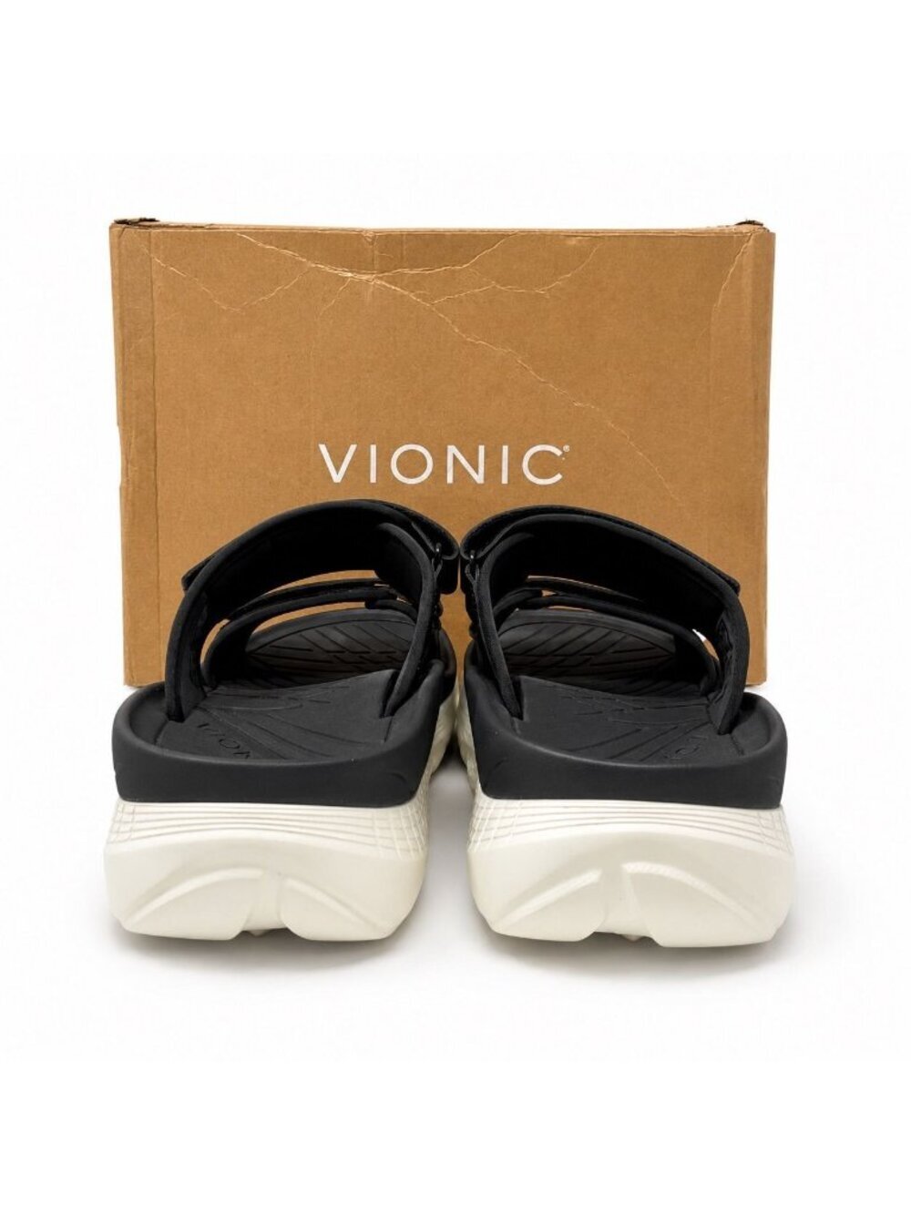 Vionic Renewal Supportive Womens 9 Black Adjustable Recovery Sport Slide Sandals - Picture 8 of 11